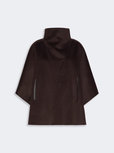 Max Mara GHIOTTO Cashmere double drap cape - DARK BOWN