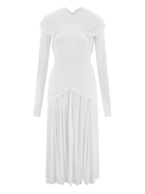 FERRAGAMO ruched long-sleeve dress