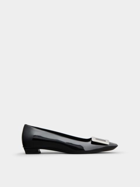 Roger Vivier Belle Vivier Metal Buckle Ballerinas in Patent Leather