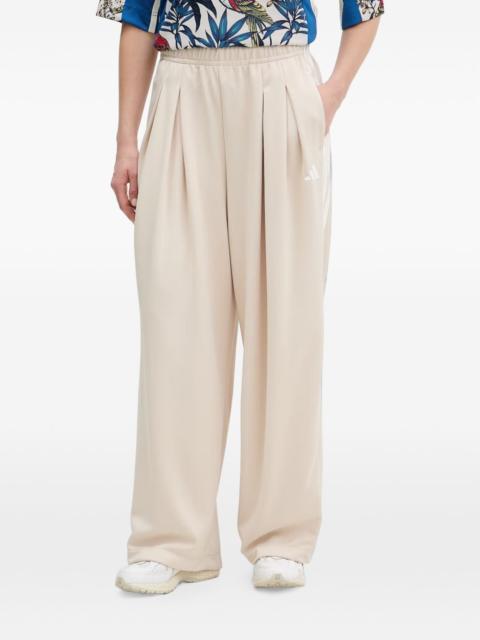 adidas stripe pleated trousers