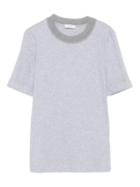 PESERICO embellished-neck T-shirt