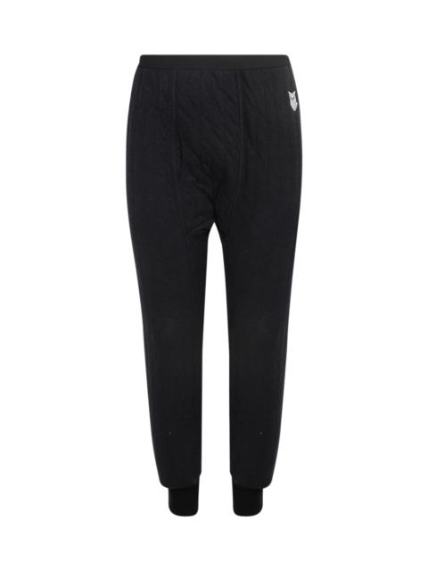 Animal-patch Panelled Slim Trousers