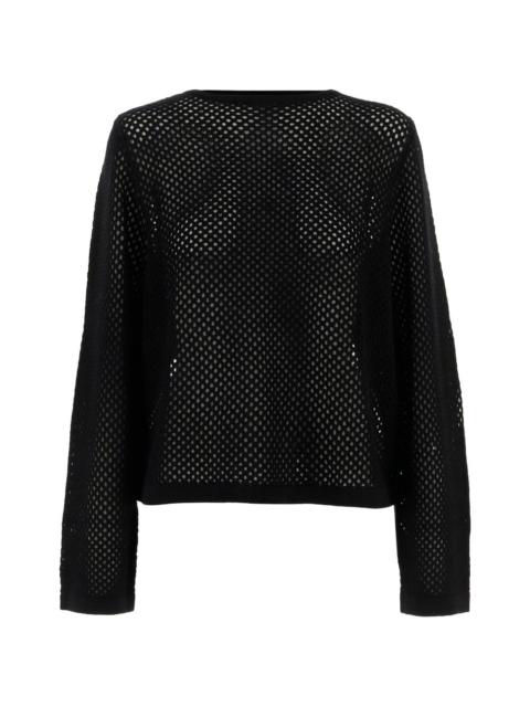 Allude geometric openwork sweater
