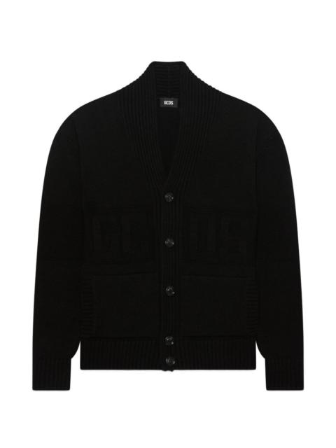 GCDS shawl-collar buttoned cardigan