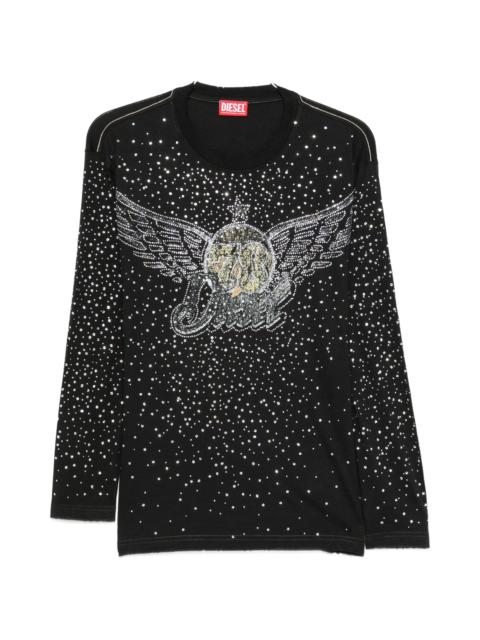 Diesel Diesel Rhinestone-embellished Long-sleeve T-shirt