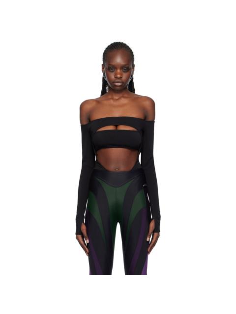 MUGLER Black Circle Bodysuit