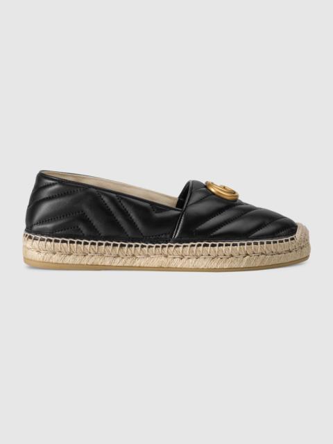 GUCCI Leather espadrille with Double G