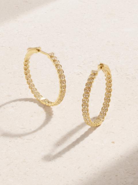 ANITA KO Luna Large 18-karat Gold Diamond Hoop Earrings