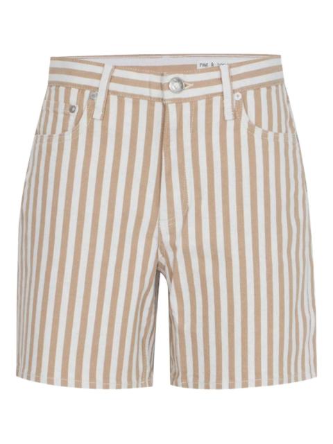 rag & bone stripe high-rise shorts