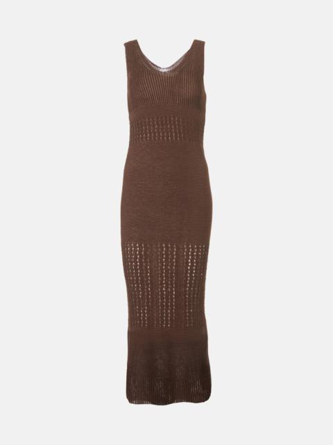 Max Mara Valois knitted cotton-blend maxi dress