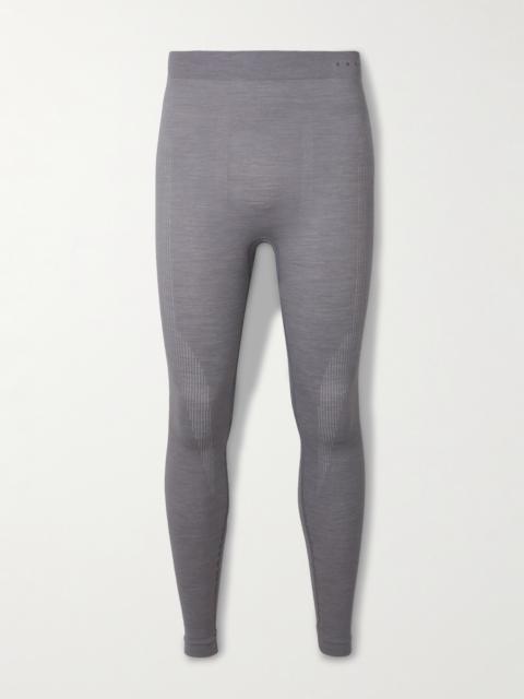 FALKE Printed Virgin Wool-Blend Ski Tights