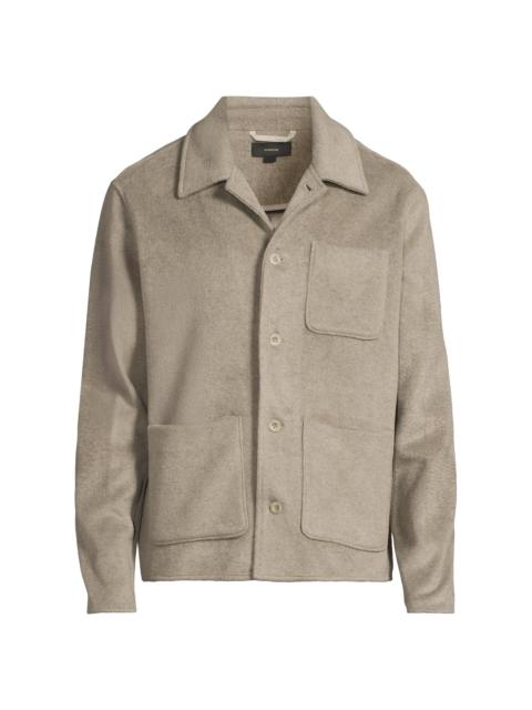 Vince Men's Double Knit Chore Jacket - Dark Dune Light Dune