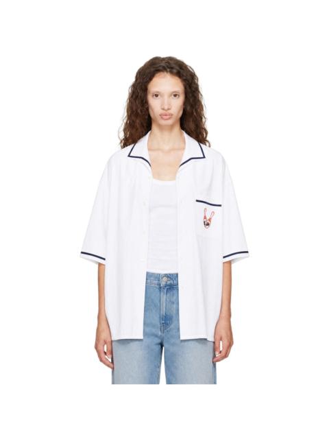 KENZO White Kenzo Paris 'KENZO Bowling' Shirt