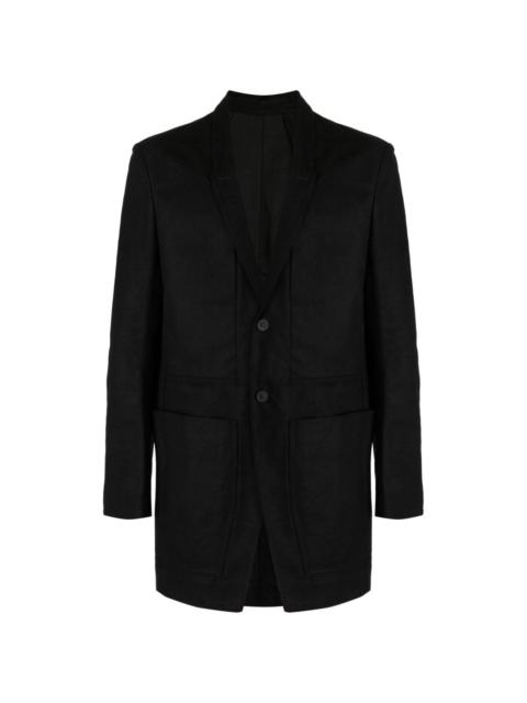 Rick Owens Lido cotton single-breasted coat