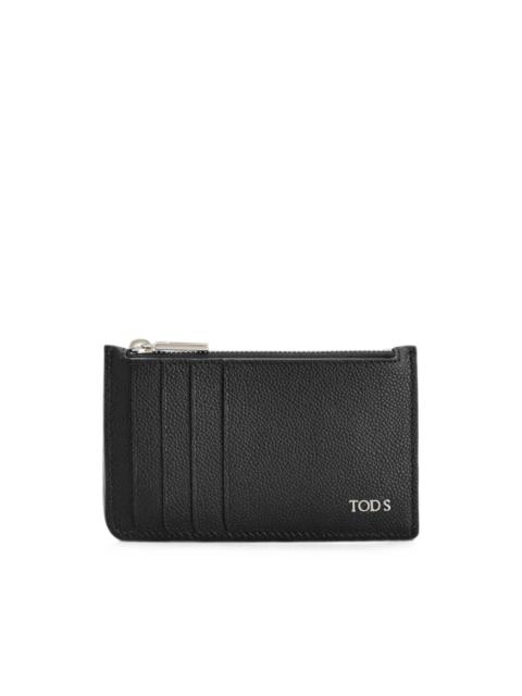 Tod's zipped card holder in leather