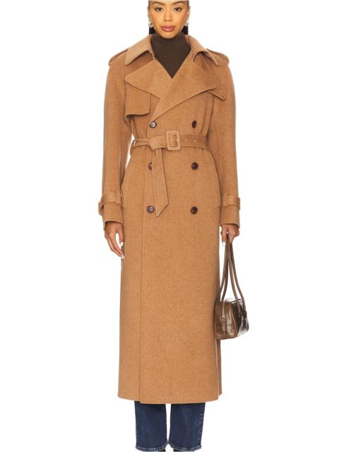 SIMKHAI Rumi Belted Long Coat