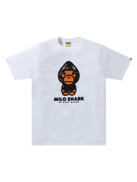 BAPE Milo Shark Tee 'White/Navy'
