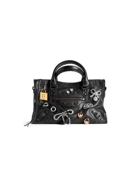 BALENCIAGA Women's Le City Small Bag With Pins in Black
