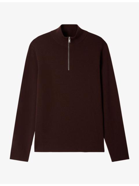 Sandro Half-zip wool jumper