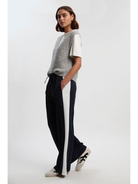 KAREN MILLEN Twill Contrast Woven Wide Leg Trousers