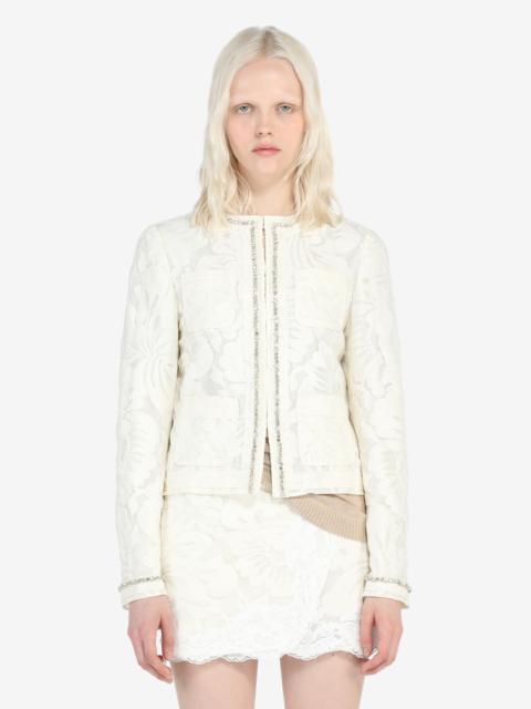 N°21 CRYSTAL-EMBELLISHED LACE JACKET