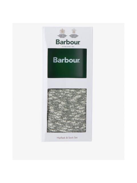 Barbour HIP FLASK AND SOCK GIFT SET