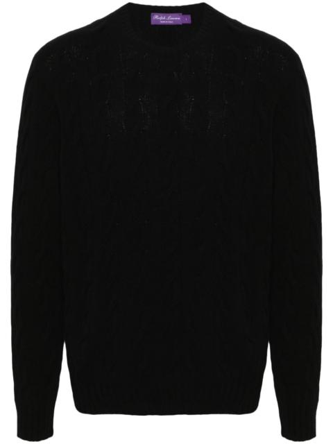 cable-knit cashmere jumper