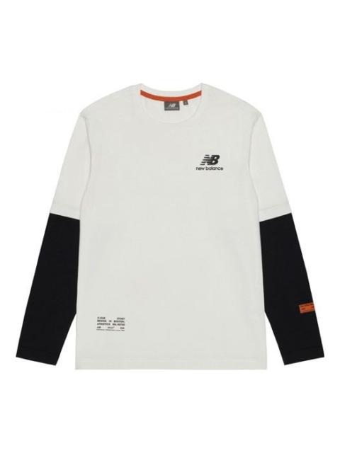 New Balance New Balance Colorblock Casual Long Sleeves Pullover Couple Style White NDA34013-IV