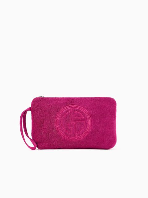 GIORGIO ARMANI Cotton terry clutch bag
