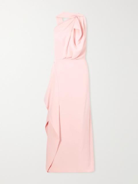 MATICEVSKI Priority asymmetric draped crepe gown Pink