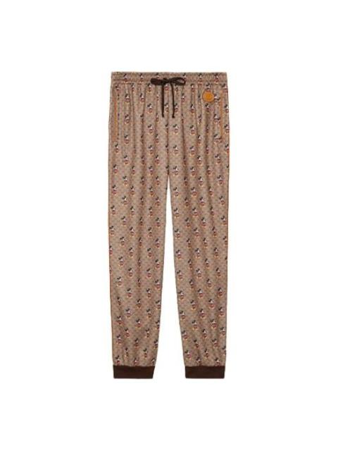 GUCCI Gucci x Disney Mickey Full Printed Drawstring Jogging Pants For Men Brown 604211-XJB64-2100