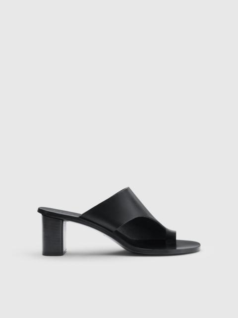 ATP ATELIER Rosate Black Leather Cutout heeled sandals