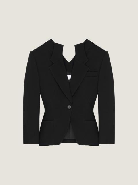 Givenchy SINGLE-BREASTED SLASHED JACKET IN WOOL