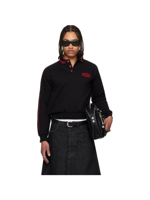 LU'U DAN Black Pit Stop Polo