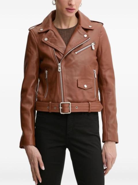 PINKO leather biker jacket