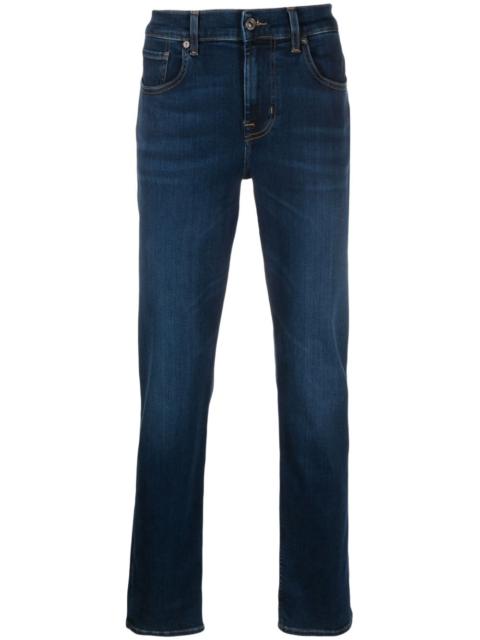 7 For All Mankind mid-rise tapered-leg jeans