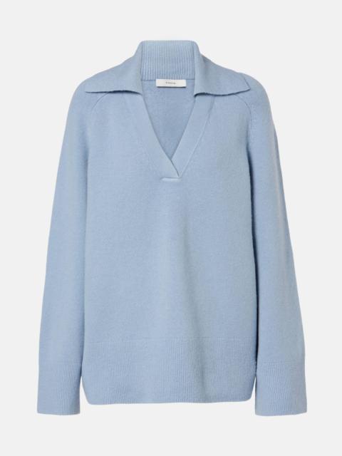Vince Wool and cashmere-blend polo sweater