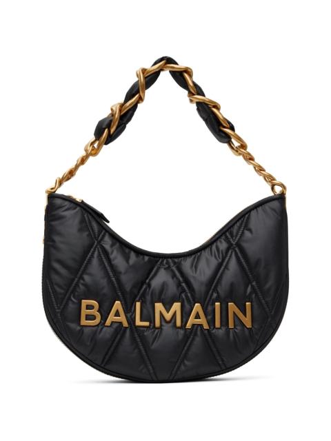 Balmain Black 1945 Soft Moon Bag