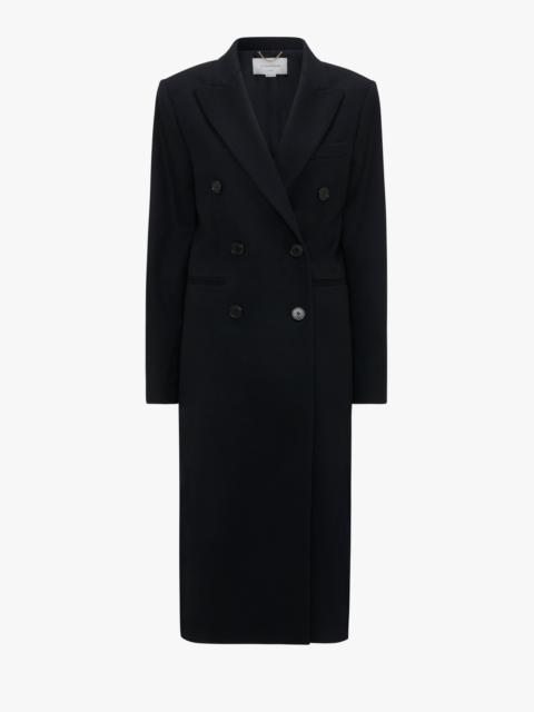 Victoria Beckham Tailored Slim Coat In Midnight