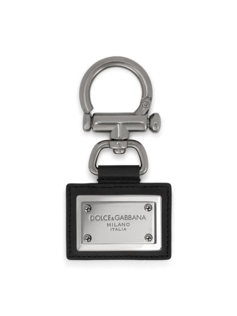 Dolce & Gabbana logo-plaque keychain
