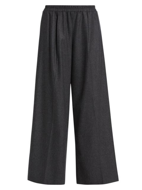 TWP Women's Eva Wool-Blend Wide-Leg Pants - Charcoal