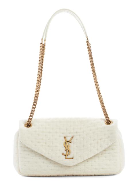 Small Lou Organza Puffer Shoulder Bag in White Corn/New Chant