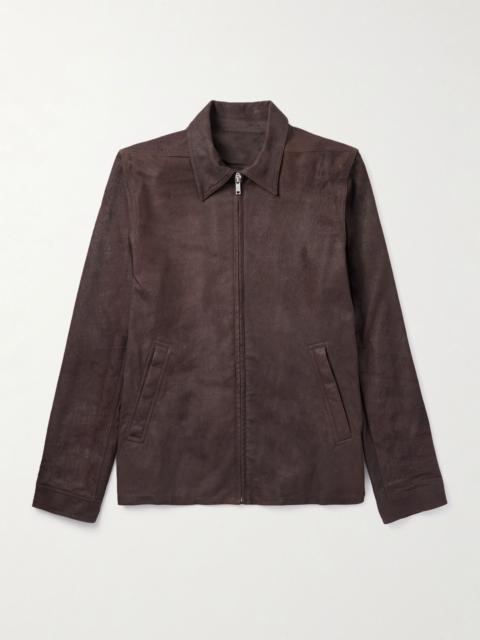 Rick Owens Brad Suede Jacket Brown