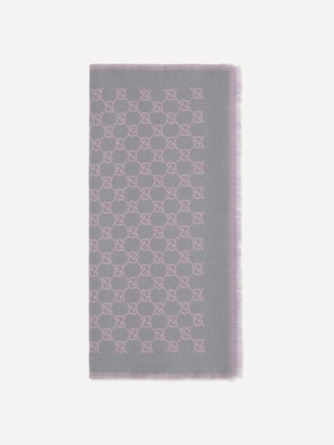 GUCCI Miss Stenny GG Monogram wool Scarf