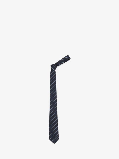 Alexander McQueen Men's Ruled McQueen Tie in Navy/blue