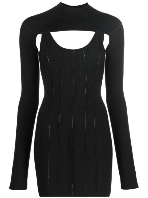 Roberto Cavalli removable-bolero ribbed-knit mini dress