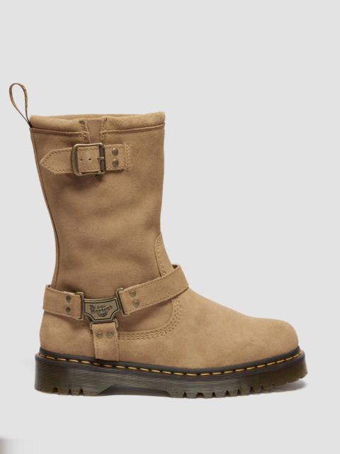 Dr. Martens ANISTONE HI SUEDE BIKER BOOTS