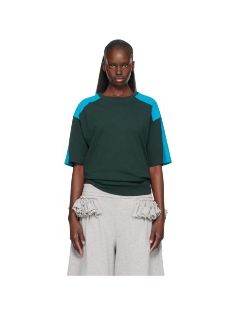Dries Van Noten Green & Blue Loose Fit T-shirt