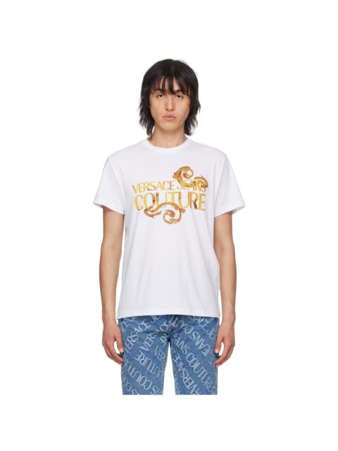 VERSACE JEANS COUTURE White Watercolor Couture T-Shirt
