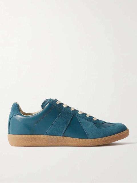 Replica Leather and Suede Sneakers